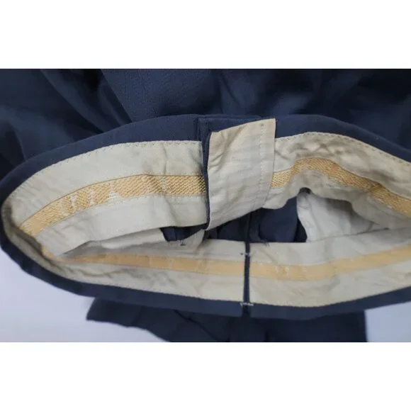 Vintage 50s Streetwear Mens 32x31 Rayon Gabardine Wide Leg Chino Pants Gray USA
